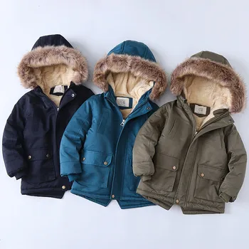 2020 Dívky Chlapci Zimní Bundy Dětské Kabáty Batole Silné Pevné Kabát s Kapucí pro Děti, dětské Teplé Ležérní Větrovka
