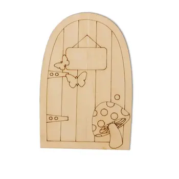 50 doprava zdarma die-cut dřevo tvary Fariy Dveře dřevěný dekor