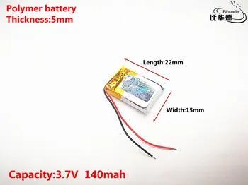 10ks Litr energie baterie Dobrá Qulity 3.7 V 140mAH,501522 Polymer lithium-ion / Li-ion baterie pro HRAČKY,POWER BANK,GPS,mp3,mp4