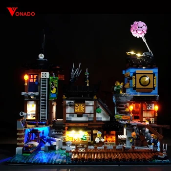 Led Světlo Kompatibilní Pro Lego 70657 06083 Ninjagoing Městě Doky Set Stavební Bloky, Cihly Hračky (LED světlo+Baterie box)