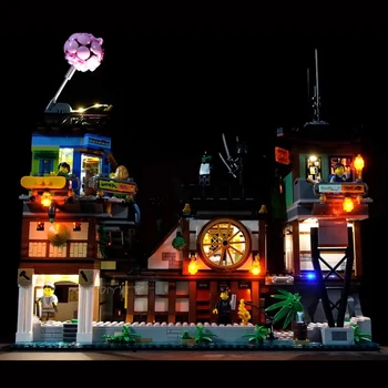 Led Světlo Kompatibilní Pro Lego 70657 06083 Ninjagoing Městě Doky Set Stavební Bloky, Cihly Hračky (LED světlo+Baterie box)