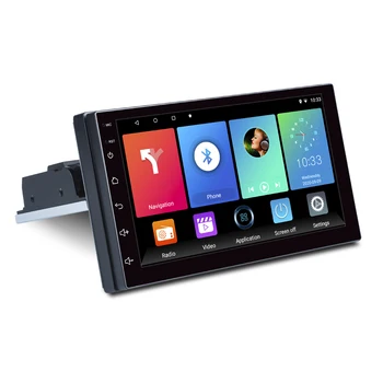 1 DIN Nastavitelný Auto Stereo Rádio Android 9.1 7 Palcové dotykové Obrazovce FM Quad-Core GPS Navigace, MP5 Přehrávač
