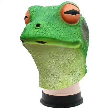 Realistické Gumové Zvíře Pepe Frog Latexová Maska Komické Žába Troll Face Meme Halloween Maska