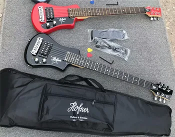 Doprava zdarma multi barevné hofner Shorty mini Protable Cestovní Kytara začátečníci kytara dítě Elektrická kytara