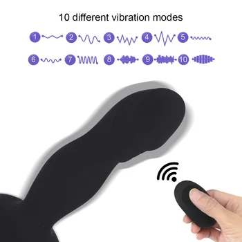 OLO Vibrační anální kolík 10 Rychlostí G-bod Prostaty, Masáž přísavkou Bezdrátové Dálkové Dildo Anální Vibrátor Sex Hračky pro Dospělé