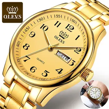 OLEVS Luxusní Pánské Hodinky Vodotěsné Datum, Hodiny Muži Náramkové hodinky z Nerezové Oceli Quartz Módní Obchod Ležérní Relogio Masculino