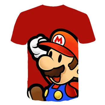 Letní Dítě Nové Harajuku stylu Klasické Hry Super Mario tričko Boy Girl Mario Bros 3D tisk t-košile Děti Hip Hop tričko