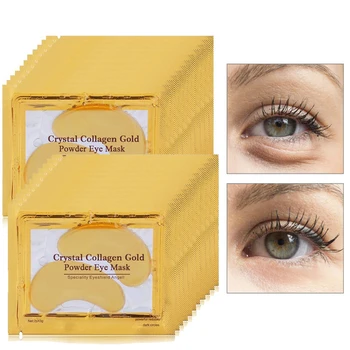 24K Gold Collagen Crystal Eye Masky, Oční Náplasti Proti Stárnutí, Proti Vráskám Odstranit Tmavé Kruhy Oční Ledu, Gelové Podložky Péče o Pleť