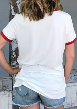 Ženy T-Shirt Krátký Rukáv Bílá Dámské topy tee Dobré Vibrace Duha Print T-shirt Sestřih O-Neck T-Shirt 2019 Módní Topy Tee