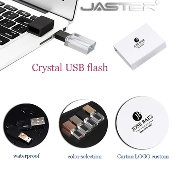 JASTER Crystal USB 3.0 Flash Starter USB flash Disk 4 GB 16 GB 32 GB 64GB128gb USB Flash Disk, 3D Gravírování Loga/Auto Dárek