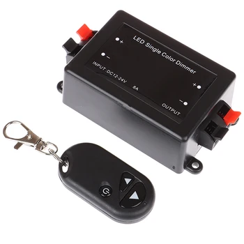 3 Klíče LED Bezdrátové Stmívače Řadič+RF Dálkové Ovládání 12/24V 8A jedné Barvy