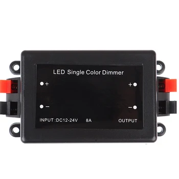 3 Klíče LED Bezdrátové Stmívače Řadič+RF Dálkové Ovládání 12/24V 8A jedné Barvy