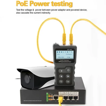 Síťové Nástroje NF-488 Digitální Ethernet CAT5 CAT6 LAN Síťový Kabel PoE Tester Detektor LCD Displej Síťový Kabel Tester