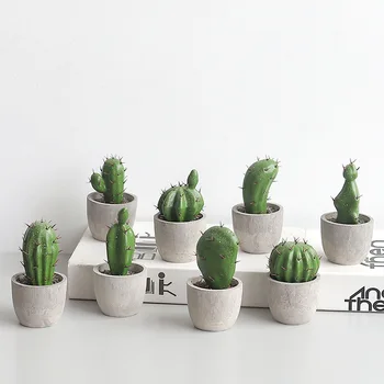 Bonsai umělý kaktus Severské dekorace simulace závodu s trávou zelené art vysoce kvalitní umělé pro domácí/zahrada/psací stůl deco