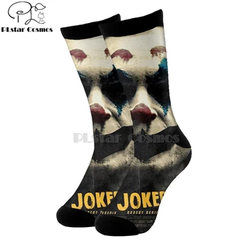 Plstar Vesmíru haha joker Zlý padouch bavlněné ponožky Cartoon 3d Tištěné ponožky Vysoké Ponožky Muži Ženy dlouhé ponožky Novelty ponožky