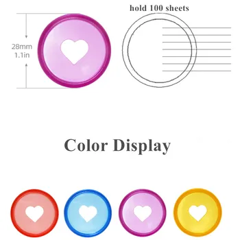 100 Ks 28mm Candy Barva Srdce Kotouče Pojivo pro Discbound Notebooky/Plánovač Diy DiscboundDiscs Volných Listů Vazba Kroužky LF19-308