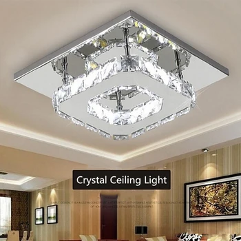 Crystal Stropní Světlo Square Crystal Lampy Robustní Odolná 90-260V Obývací Pokoj, Kancelář, Ložnice LED Stropní Světlo, Osvětlení
