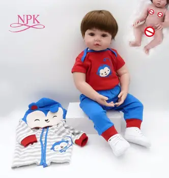 48cm full silikonové panenky baby vodotěsné tělo dívka vana Hračky Reborn Baby Panenky Realistické 19