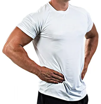 Elastické Běžecké Košile Mužské BodybuildingTees Sportovní Top Slim Fit Sportovní Tričko Fitness T Košile Pánské Kompresní Tričko GYM T-shirt
