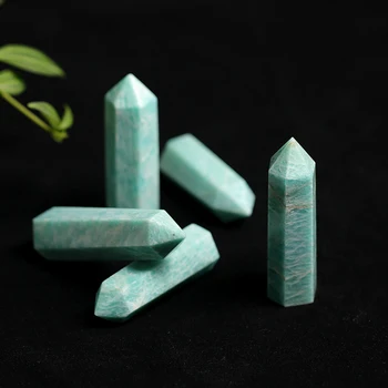 1KS Přírodní Krystal AmazonianStone Léčení Kámen Léčba Držet Tianhe Quartz Hůlka Hexapod Domova Dárek