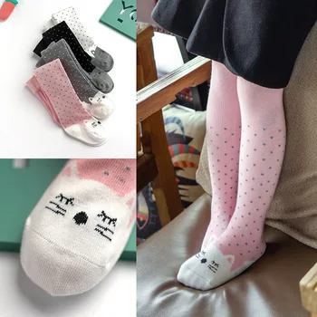 1ks 0-3 Rok Staré Kočky Malý Kalhoty Moci Otevřít Rozkroku Roztomilý Kotě Dítě Dna Punčocháče Děti Ponožky