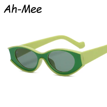 Módní Malé Oválné Dámské sluneční Brýle Vintage Značka Brýle Pánské Sluneční Brýle Double Zelené Steampunk Náměstí Odstíny UV400 Gafas