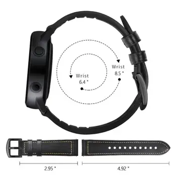 22mm Huawei watch GT 2-2e-Pro pásek Pro Gear S3 Hranice 46 mm Kožený Náramek hodinky Samsung Galaxy 3 45 mm/46mm kapela GT2 GT2e