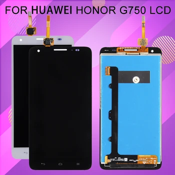 Catteny Pro Huawei Honor 3X Display G750 LCD Displej Digitizér s Dotykovou Obrazovkou Panel Výměna Sestavy Doprava Zdarma