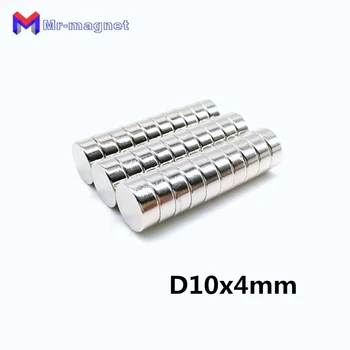 200pcs 10 x 4 mm Malý Kulatý magnet Neodym Magnet N35 Dia.10x4 10*4 Mini Super Výkonný Silné Magnetické Magnety Disk D10*4 mm