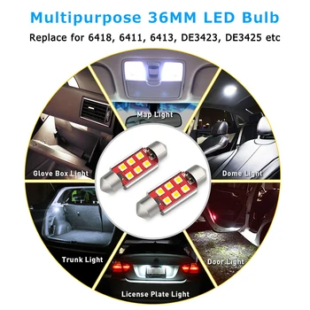 2x C5W LED Žárovka CANBUS Podražcový 31mm 36mm 41mm C10W Interiéru Vozu Světla bez Chyb Dome spz Světlo Car Styling Světlo 12V