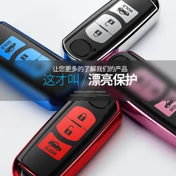 2020 TPU Auto Klíč, Kryt pro Mazda 2 3 5 6 8 Atenza CX5 CX-7 CX-9 MX-5 Klíčenka Inteligentní Dálkové Ovládání Fob Protector Case Prsten