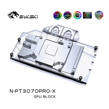 Bykski Vodní Blok použít pro Palit RTX 3070 GamingPro OC GPU Karta / Plné Pokrytí Měděné Chladiče Blok /RGB / RGB