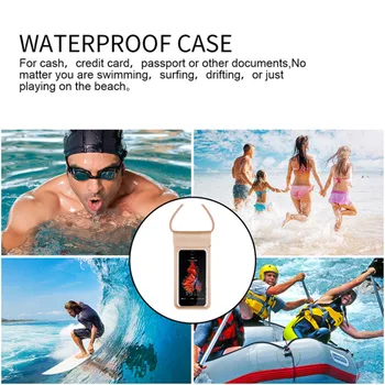 Uzavřené Real Vodotěsné Pouzdro Pro iPhone 11 Pro XS Max X XR 6 7 8 Plus Samsung S20 S10 Poznámka 10 vodotěsný Telefon Případě Plavání Bag