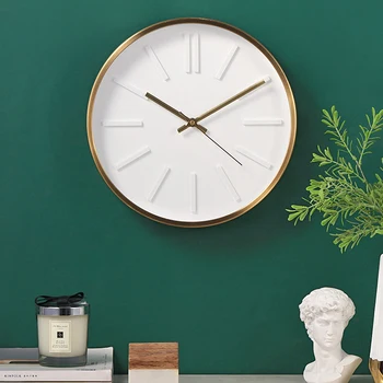 Jednoduché, Tiché Nástěnné Hodiny, Moderní Design, Kreativní Quartz Bílé Nástěnné Hodiny Kulatého Minimalistický Malé Reloj Porovnání bytové Dekorace E5ZB