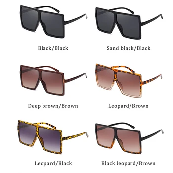 2020 Módní Nadrozměrných sluneční Brýle, Ženy, Retro Velký Rám s Plochou Horní Odstíny Náměstí Sluneční Brýle Značky Vintage UV400