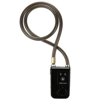 Zámek na kolo Anti-Ztracené Alarm, Centrál na Kole, Motorce, Brány, Dveře Proti Krádeži 110dB Telefon APP Ovládání Bluetooth Smart Lock 0.2 IP44