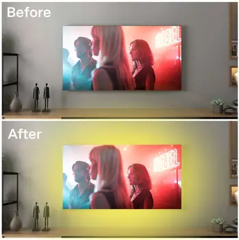 LED pásek světla pro TV RGB podsvícení 5V USB světlo pro PC 2M SMD5050RGB Vodotěsné Barevné měnící se noční světla s dálkovým