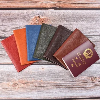 Nové Příjezdy Originální Oblázkové Obilí Kožený Pas Pevný Kryt ID Kreditní Karty Případě, že Držitel Obchodních Unisex Cestovní Peněženka