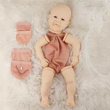 22 Palcový Realistické Novorozence Látkové Tělo Bebe Reborn Panenku Nelakované Nedokončené Části Panenky DIY Prázdné Panenku Kit Skladem Děti Playmate