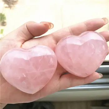 Krásné Ve Tvaru Srdce Přírodní Růže Srdce Crystal Kámen Křemen Růžový Vzorky Léčivé Přírodní Křemenné Krystaly