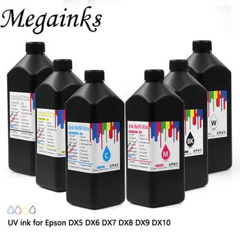 1000ml Led UV inkoust Pro Epson XP300 XP600 TX800 WF5110 WF7610 L800 L805 1390 R280 R290 R1800 R1900 DX5 DX6 DX7 DX9 DX10 tiskárny