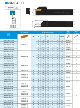 MGEHR2020 Vnější Zapichování Soustružení Nástroj Držitele MGEHL20201.5 mm 2mm 2,5 mm 3mm 4mm 5mm 6mm CNC Soustruhu Soustružení Nudné Cutter bar