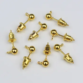 50ks/mnoho 3mm/4mm/5mm Pin Zjištění Stud Náušnice Základní Kolíky, Zátky Konektor Pro DIY Šperky Dělat Zásoby Příslušenství