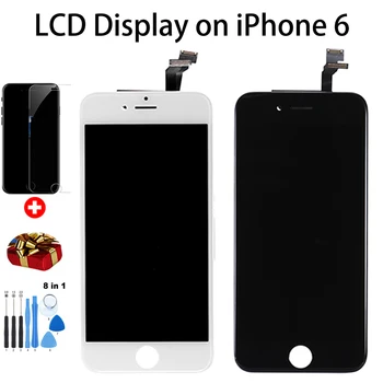 LCD Displej Pro iPhone 7 6 6S 8 Plus pantalla Zobrazení na Obrazovce 3D Dotykové Digitizéru Shromáždění Náhradní Telefon Lcd AAAA++ s dárek