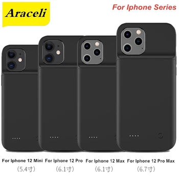 Araceli Pro iphone 12 Mini 12 Pro 12 Max Pro Maximální Výkon Případ 6800 Mah Silikonového Materiálu Power Bank Nabíječka Pouzdro