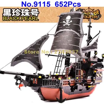 652pcs piráti loď černá perla 5 stavební blok Hračka