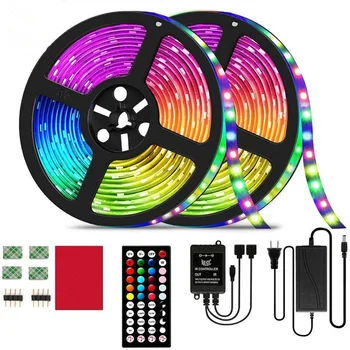 RGB Vodotěsné Světlo Strip 5050 SMD Adresný Hudba Pásku Ovládání Barevné LED Flexibilní Neon Luces Vánoční Dekorace Ložnice