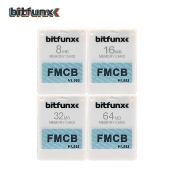Bitfunx Barevné PS2 Hry Kartu FMCB Free McBoot Kartu, pro Sony PS2 Playstation2 OPL Paměťovou Kartu Uložit Hry ve 8MB