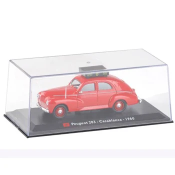 Červená Barva 1:43 Měřítko Kovové Slitiny Klasické Peugeot 203 Casablanca 1960 Taxi Cab Auto Diecast Model Vozidla Hračky, F Kolekce Dary