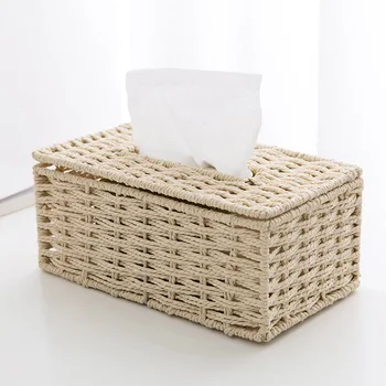 Domácí tkaní stolní zásobník kreativní obývací pokoj jednoduchý konferenční stolek úložný box papírové krabice WF8081025